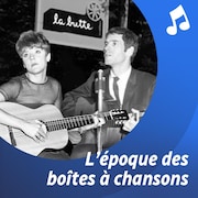 Clémence Desrochers et Claude Gauthier; spectacle "Sous les étoiles", en 1965.