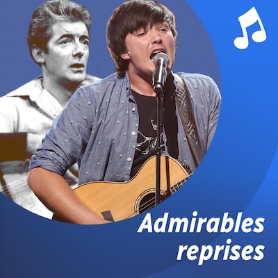 Un montage de photos de Félix Leclerc et Émile Bilodeau